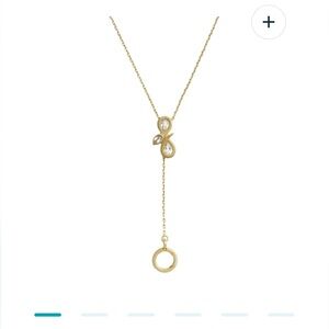 New awe inspired Gold snake Infinity charm collector lariat